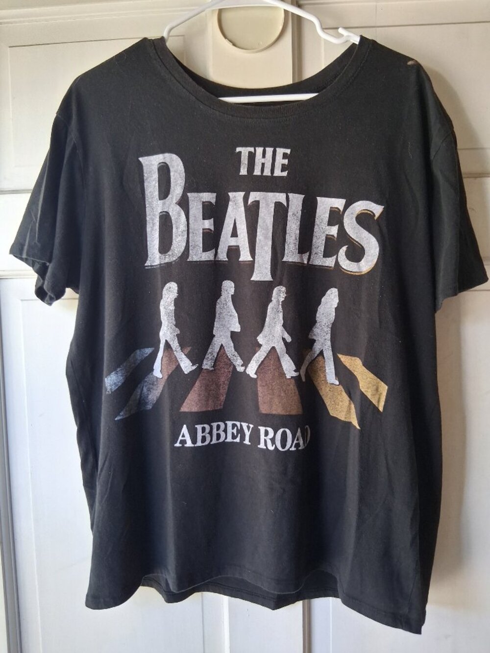 Vintage The Beatles Abbey Road Men's Black T Shirt Size L